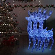 Renifery z akrylu XXL, 3 szt., 250 niebieskich LED, 180 cm - Miniaturka zdjęcia nr 3