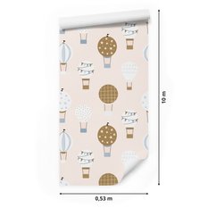 Tapeta Dla Dzieci BALONY Niebo Wzorki Dekoracja  - Miniaturka zdjęcia nr 2
