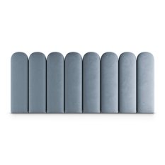 Panele tapicerowane 20x80 cm na ścianę płotek błękitny velvet - Miniaturka zdjęcia nr 2