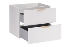 Szafka łazienkowa pod umywalkę 60 cm Aster White biała gładka do łazienki  - Miniaturka zdjęcia nr 3