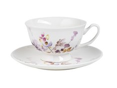 Filiżanka porcelanowa ze spodkiem 230 ml Japandi - Miniaturka zdjęcia nr 1