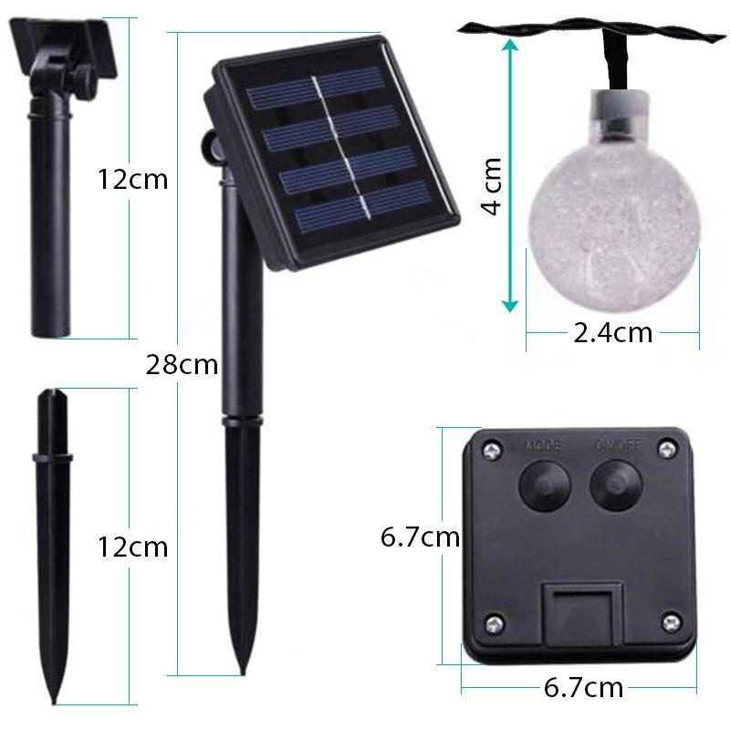 Girlanda ogrodowa 9m lampki ledowe solarne do ogrodu  nr. 10