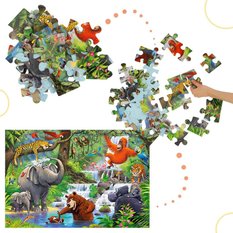 CASTORLAND Puzzle 40 układanka elementów Maxi Jungle Animals - Zwierzęta z Dżungli 4+ - Miniaturka zdjęcia nr 5