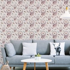 Tapeta Do Sypialni ŁAPACZE SNÓW Boho Pióra Ozdoba  - Miniaturka zdjęcia nr 5