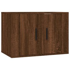 Zestaw szafek RTV 57x34,5x40 cm wiszące z drzwiczkami brązowy dąb do salonu - Miniaturka zdjęcia nr 4