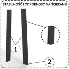 Krzesło tapicerowane K402 45x55x86 cm do jadalni salonu beżowe - Miniaturka zdjęcia nr 3