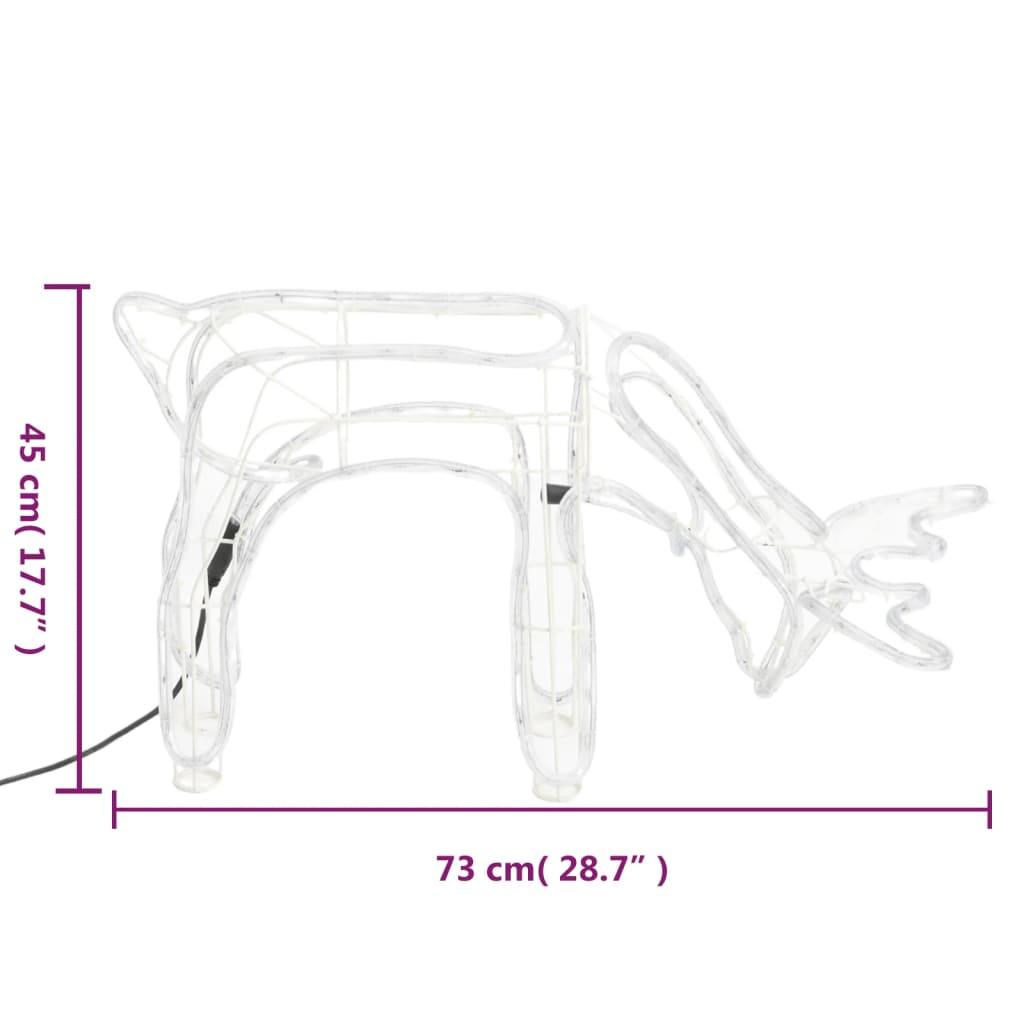 Renifery ozdobne 73 cm LED do ogrodu kolor zimny biały nr. 8