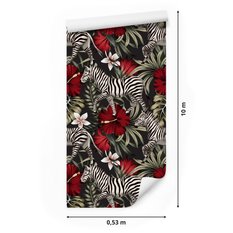 Tapeta Do Sypialni ZEBRY Tropikalne Rośliny Natura  - Miniaturka zdjęcia nr 2