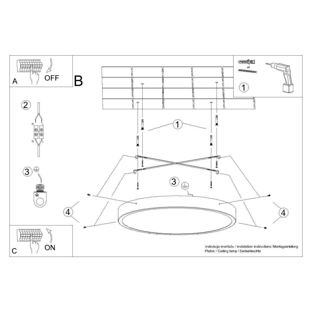 Plafon ONYX 60 biały LED 3000K 6x60x60cm 1xLED nr. 6