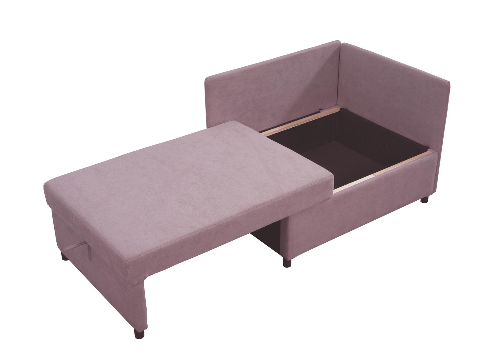 Łóżko rozkładane Viluś 106x75x80 cm sofa narożnik jednoosobowy do pokoju z funkcją spania i przechowywania różowy nr. 6