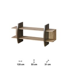 Szafka wisząca 120x31x55 cm Romero z sześcioma półkami dąb canyon arusha do pokoju - Miniaturka zdjęcia nr 2