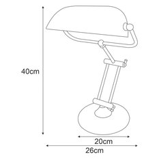 Lampka biurkowa K-8041 BANK 26x40x20 cm do salonu lub pokoju patyna - Miniaturka zdjęcia nr 8