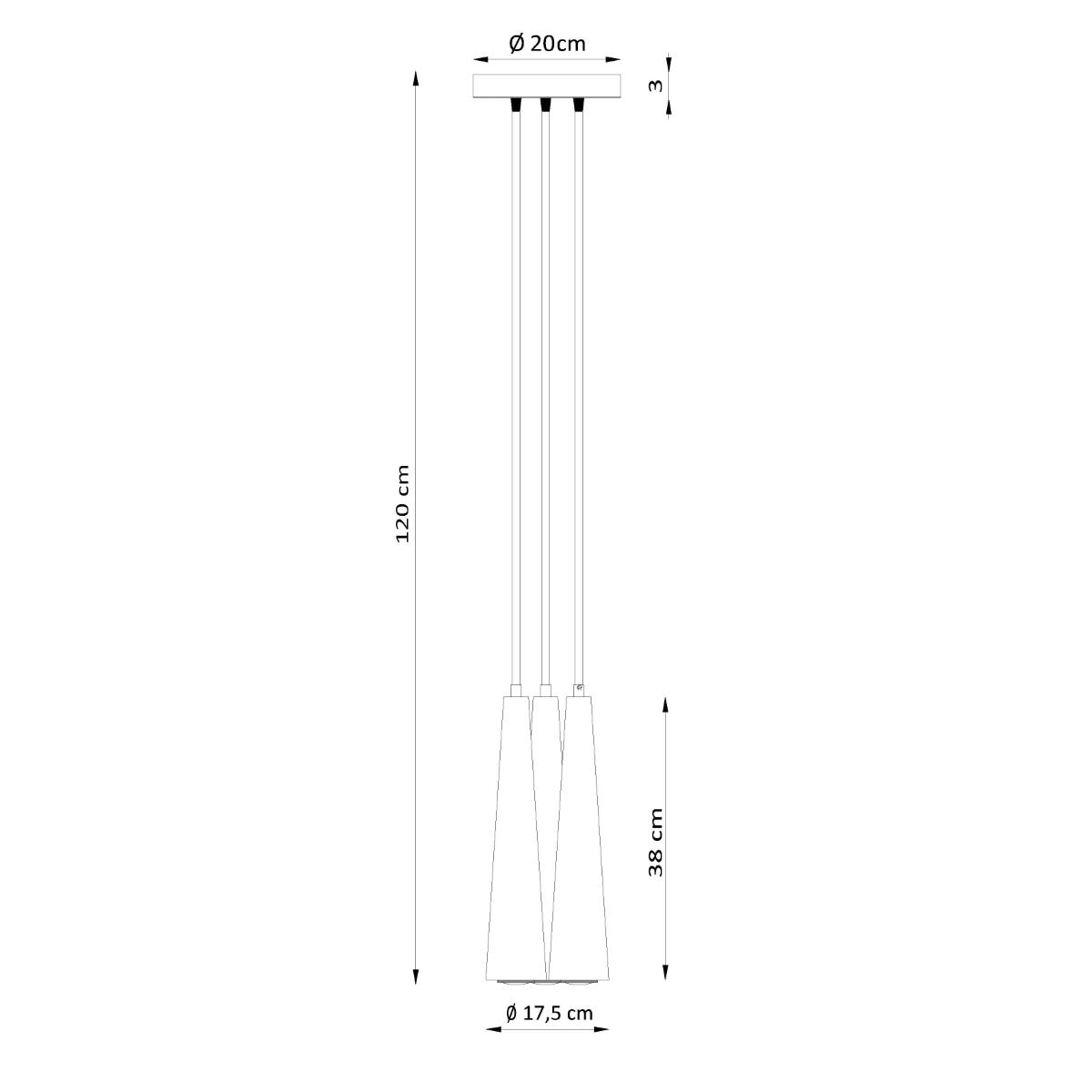 Lampa wisząca SULA 3P naturalne drewno 120x20x20cm nowoczesna G10 do salonu nr. 4