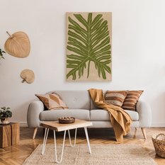 Obraz Do Salonu Geometryczny Liść Abstrakcja Styl Boho 80x120cm - Miniaturka zdjęcia nr 3