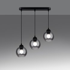 Lampa wisząca ALINO 3 czarna 117x15x45cm nowoczesna E27 do salonu - Miniaturka zdjęcia nr 3