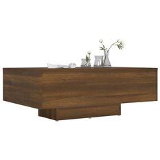 Stolik kawowy 85x55x31 cm brązowy dąb elegancki do salonu - Miniaturka zdjęcia nr 1