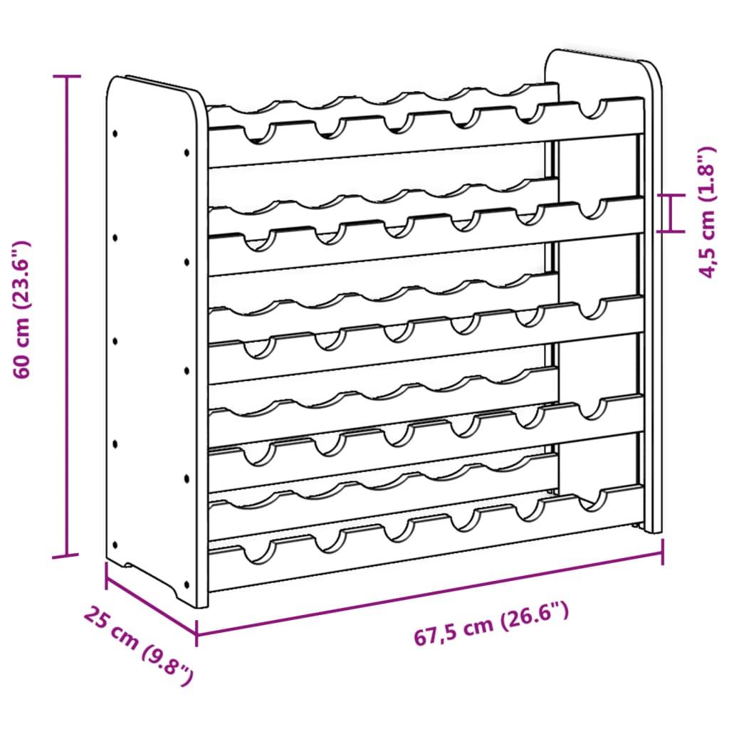  Stojak na wino 67,5x25x60 cm lite drewno sosnowe 30 butelek do salonu nr. 9