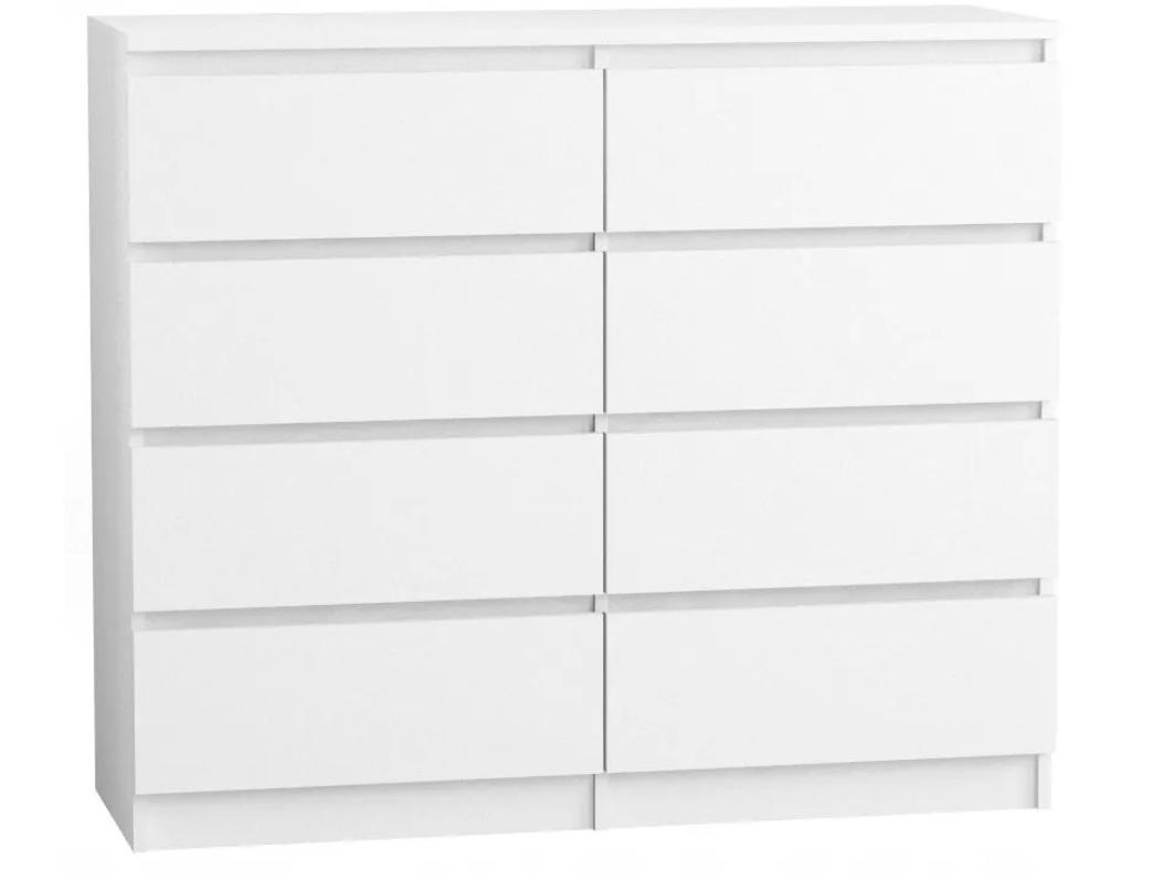 Komoda MARTUSIA 120x97x40 cm 8 szuflad do sypialni i salonu biała nr. 2