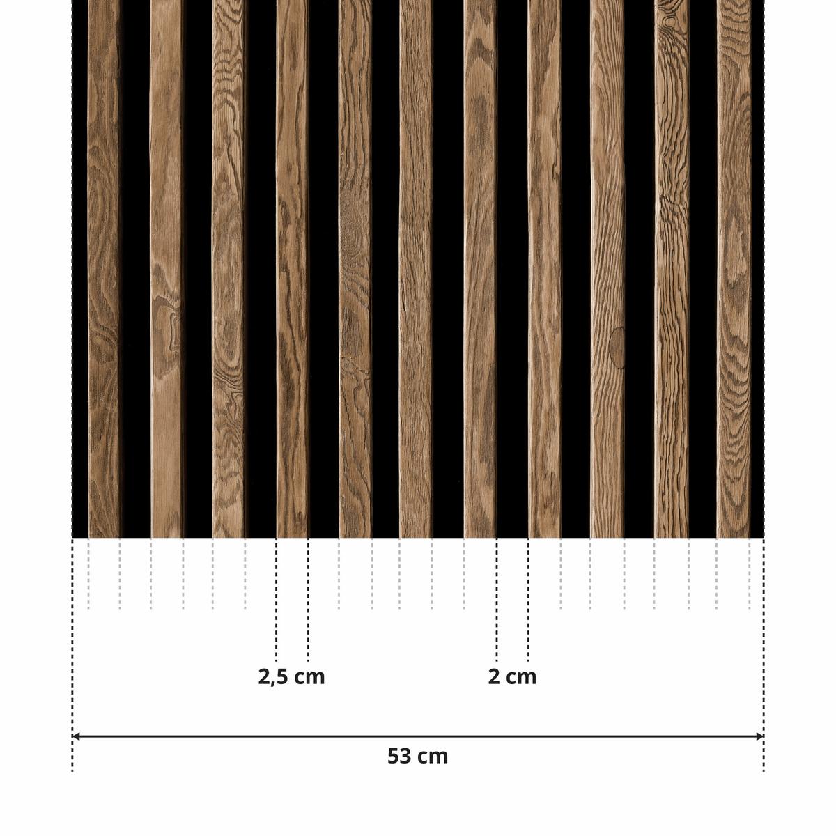 Tapeta Idealna do Salonu LAMELE DREWNO Imitacja DESKI Styl Nowoczesny 53x300  nr. 4