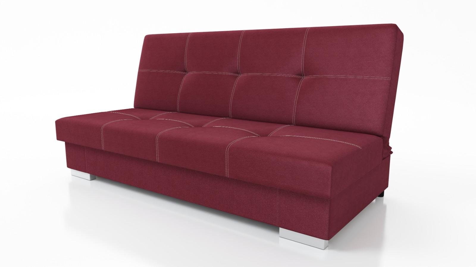 Wersalka Axel 90x195x91 cm do sypialni tkanina obiciowa SAVANA BORDEAUX bordowy