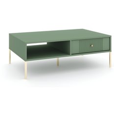 Stolik kawowy Iseo 104 cm zielony smoke green złoty - Miniaturka zdjęcia nr 1