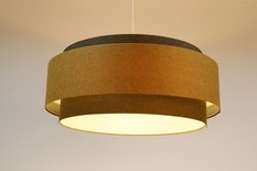 Lampa DOBLO 60 cm do salonu sypialni wisząca kremowy beżowy - Miniaturka zdjęcia nr 6