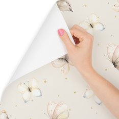 Tapeta ścienna dla dzieci, motyle, natura, kropki  - Miniaturka zdjęcia nr 1
