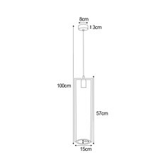 Lampa wisząca z kwietnikiem K-4037 ESTERA 15x100x15 cm do salonu lub pokoju czarny - Miniaturka zdjęcia nr 6