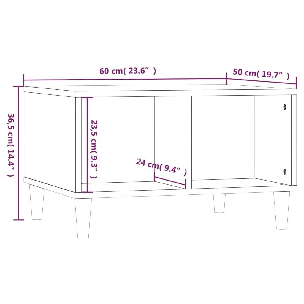 Stolik kawowy 60x50x36,5 cm z dwoma przestronnymi przegrodami czarny do salonu nr. 8