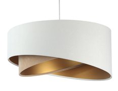 Lampa wisząca asymetryczna biało-beżowo złota do salonu sypialni biura  - Miniaturka zdjęcia nr 2