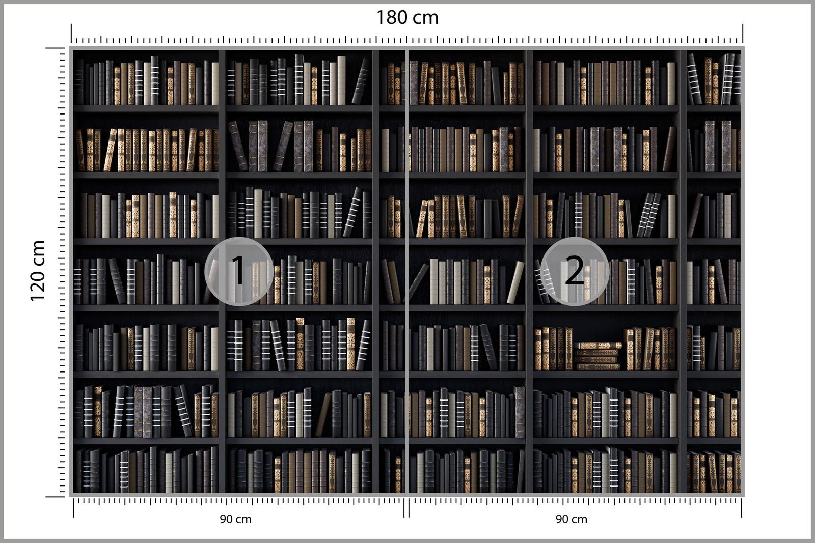 Fototapeta Do Biura BIBLIOTECZKA Styl Vintage Książki Efekt 3D  nr. 2