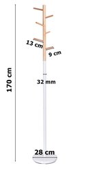 Wieszak stojący Zita 170 cm czarny - Miniaturka zdjęcia nr 2