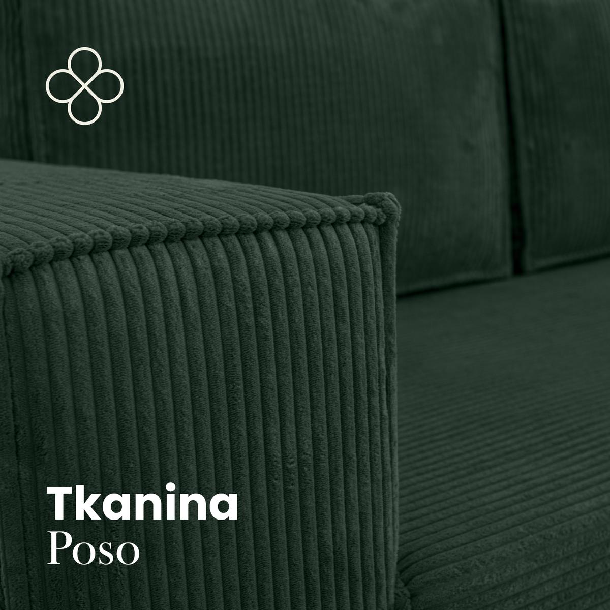 Kanapa rozkładana Verona 248x52x93 cm wersalka z funkcją spania i pojemnikiem sprężyny bonell sztruks butelkowa zieleń do salonu nr. 6