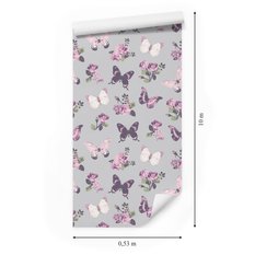 Tapeta w motyle, róże, kwiaty, natura, do salonu  - Miniaturka zdjęcia nr 2