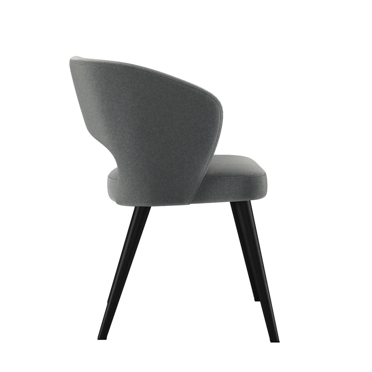Krzesło DELUXE KR-8 50x60x85 cm welurowe do jadalni szary nr. 3