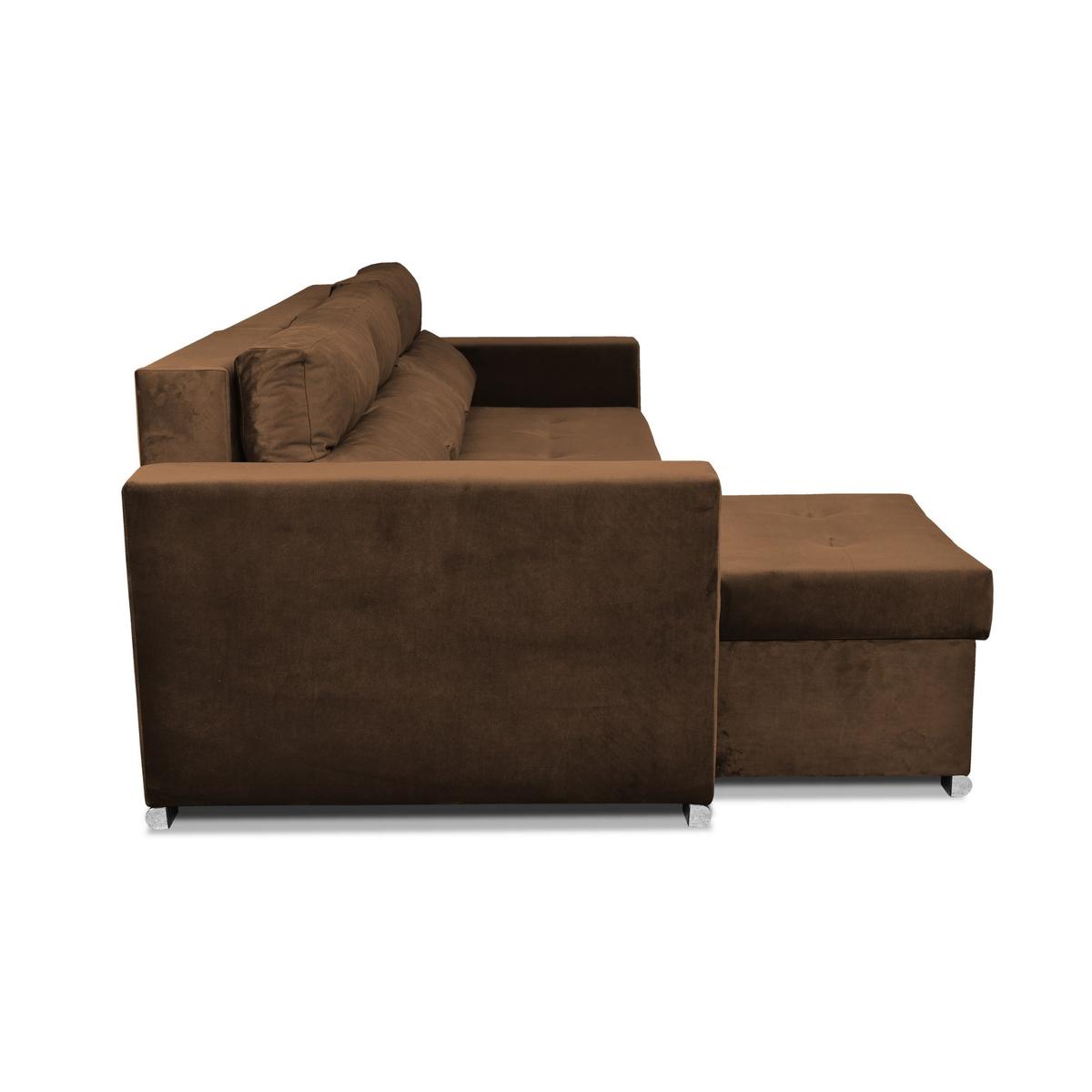 Narożnik Varius BIG 297x74x140 cm kształt U z funkcją spania i przechowywania do salonu Royal brązowy nr. 3