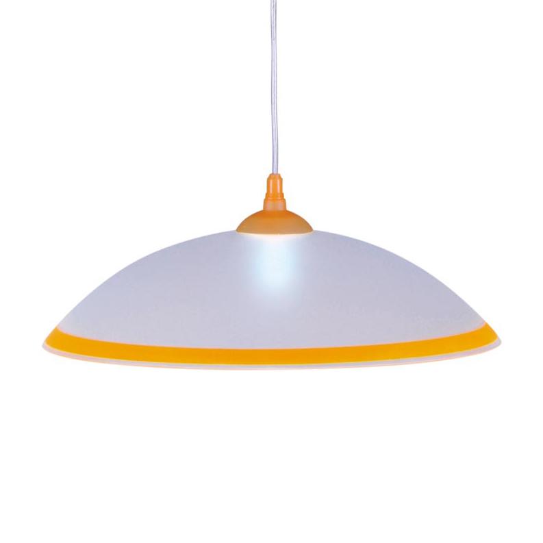 Lampa wisząca K-3514 UFO 40x75x40 cm do salonu lub pokoju biały/żółty