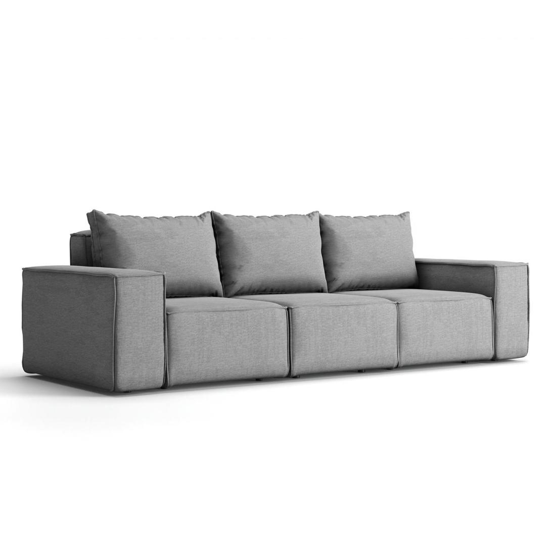 Sofa ogrodowa SONNE 245x88x73 cm 3 - osobowa wodoodporna na taras do ogrodu szara