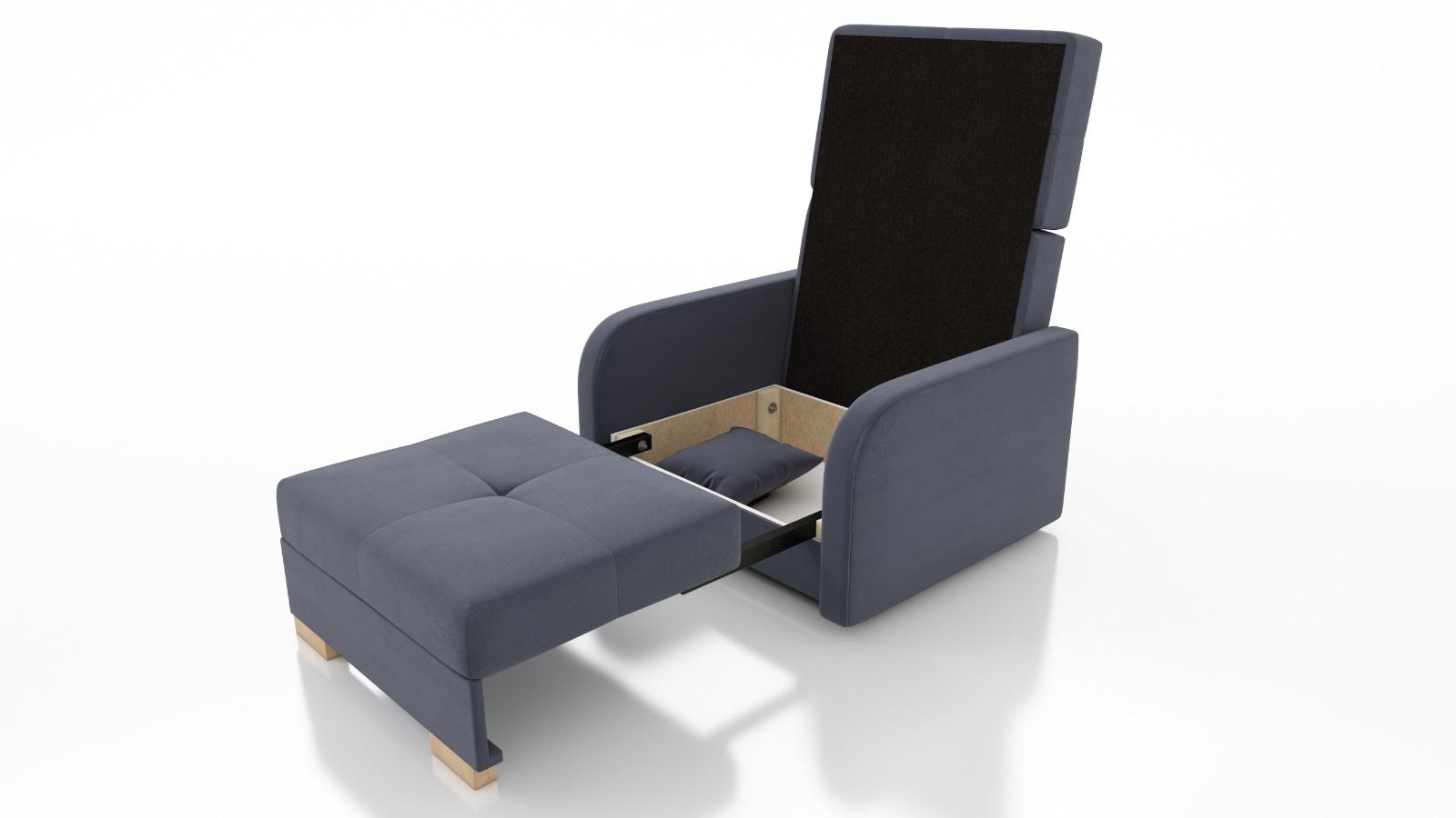 Sofa Pola 85x103x97 cm z funkcją spania do salonu rozkładana monolith ciemnozielona nr. 4