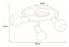 Lampa sufitowa K-C9590A/3 ALPINA 28x14x28 cm do salonu lub pokoju chrom - Miniaturka zdjęcia nr 2