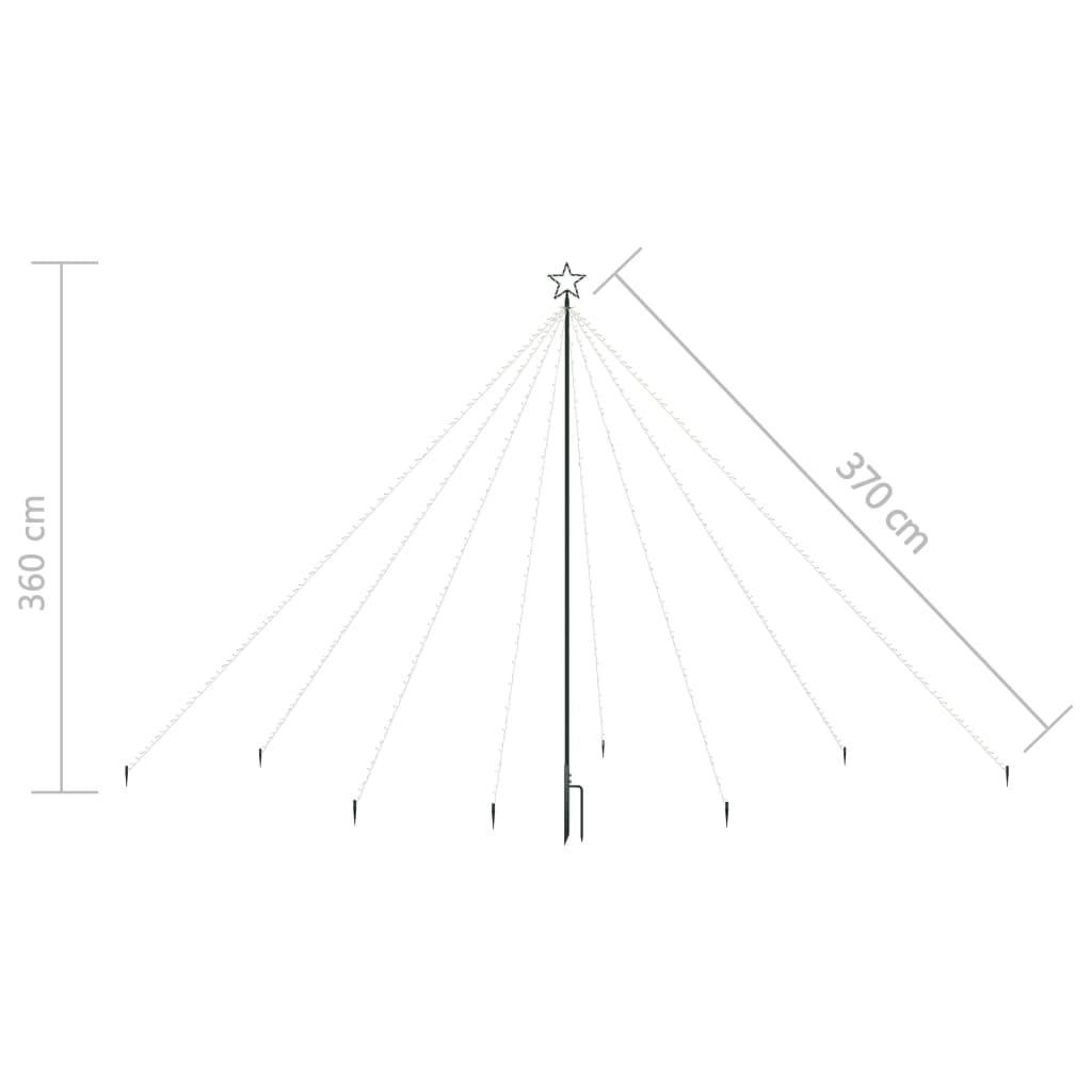 Choinka z lampek, wewn./zewn., 576 niebieskich diod LED, 3,6 m nr. 8