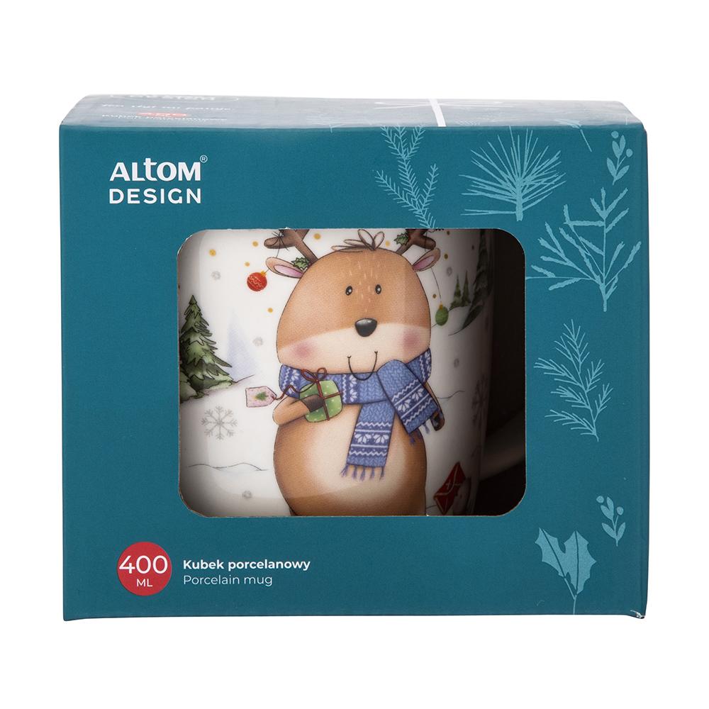 Kubek 400 ml porcelanowy świąteczny w pudełku do jadalni nr. 4