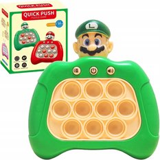 Gra elektroniczna zręcznościowa Pop It konsola push Super Mario Luigi zielone