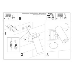 Kinkiet DIREZIONE biały 20x8x8cm nowoczesny GU10 do salonu - Miniaturka zdjęcia nr 5