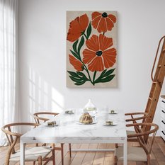 Obraz Na Płótnie Maki Kwiaty Martwa Natura Rośliny Styl Boho 80x120cm - Miniaturka zdjęcia nr 4