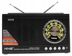 Radio przenośne  21 x 12,5 x 8,5 cm z funkcją bluetooth    z latarką  ładowany solarnie czarne - Miniaturka zdjęcia nr 7