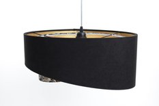 Lampa 45 cm do sypialni salonu wisząca asymetryczna czarno-złota - Miniaturka zdjęcia nr 5