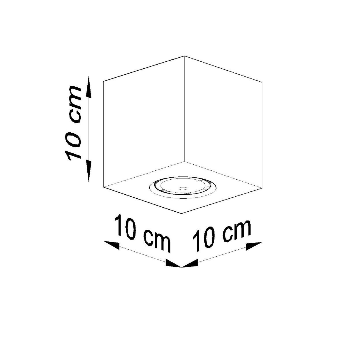 Plafon QUAD naturalne drewno 10x10x10cm GU10 nowoczesna lampa do salonu nr. 4