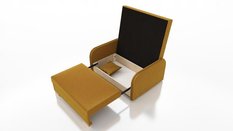Sofa Gold 80x124x100 cm z funkcją spania do salonu rozkładana berlin szara - Miniaturka zdjęcia nr 6