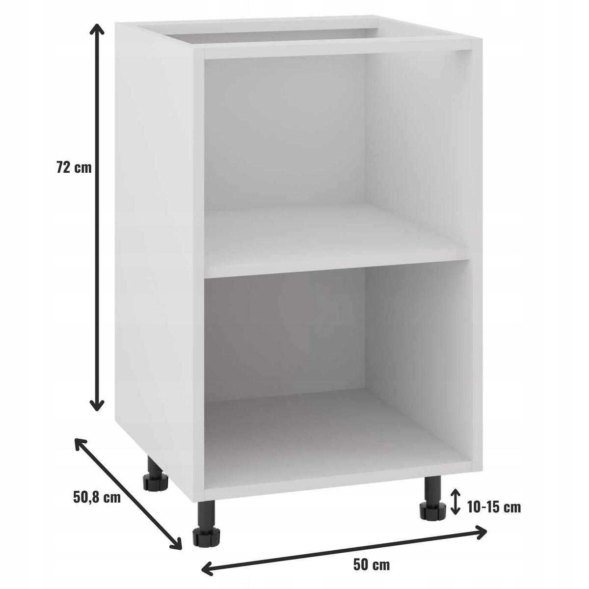 Korpus szafka kuchenna dolna 50x82x50,8 cm z akcesoriami biały do kuchni nr. 2